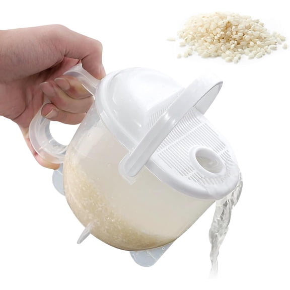 Rice Washer, Rice Cleaner Strainer Rice Washing Bowl Rice Colander Strainer with Handle for Kitchen