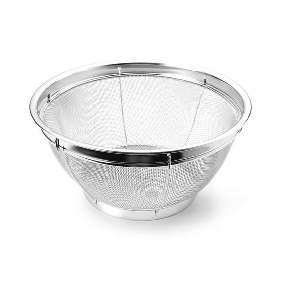 Rice Washer Strainer Bowl - 4-in-1 Washing Bowl for Quinoa, Stainless Steel Rinser With Side Drainers Small Colander for Cleaning Fruits, Vegetables, and Beans - Versatile Kitchen Tool