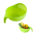 thumbnail image 1 of Rice Washer Strainer Bowl, Plastic Rinser With Side Drainers, Small Colander for Cleaning Fruits, Quinoa Rinser with Handle, Rice Washing Bowl, Food Drain Basket, Multi-Use Kitchen Gadget,Small, 1 of 5