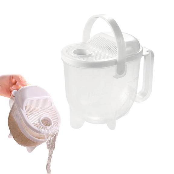 Rice Washing Strainer Basket With Fine Drainage Holes And Ergonomic Handle For Grains Beans And Small Fruits