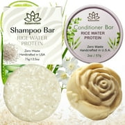 Rice Water Protein Shampoo Bar and Conditioner Bar Natural and Safe by Relaxcation