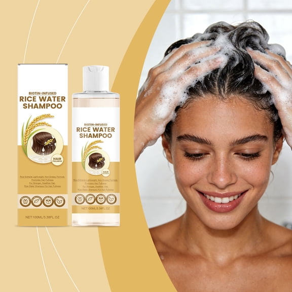 Rice Water Shampoo Gently Cleanses The Scalp Softens Hair Strands And Adds Volume For Daily Hair Care 100ml