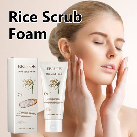 Rice Whitening Facial Cleanser Deep Cleansing Tightening Pores Repairing Skin Dullness Brightening Facial Cleanser