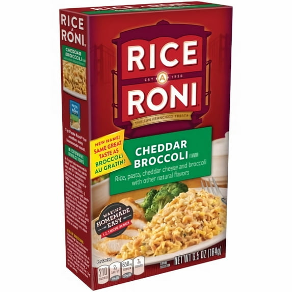 Rice-a-Roni, Cheddar Broccoli, 6.5oz (Pack of 20)