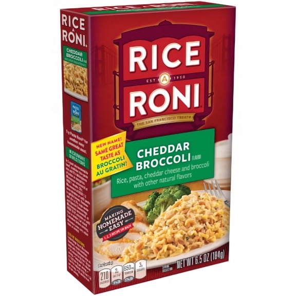 Rice-a-Roni, Cheddar Broccoli, 6.5oz (Pack of 32)
