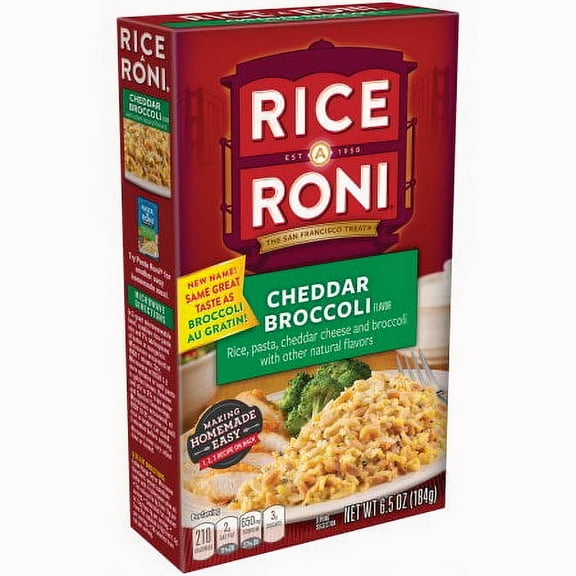 Rice-a-Roni, Cheddar Broccoli, 6.5oz (Pack of 8)