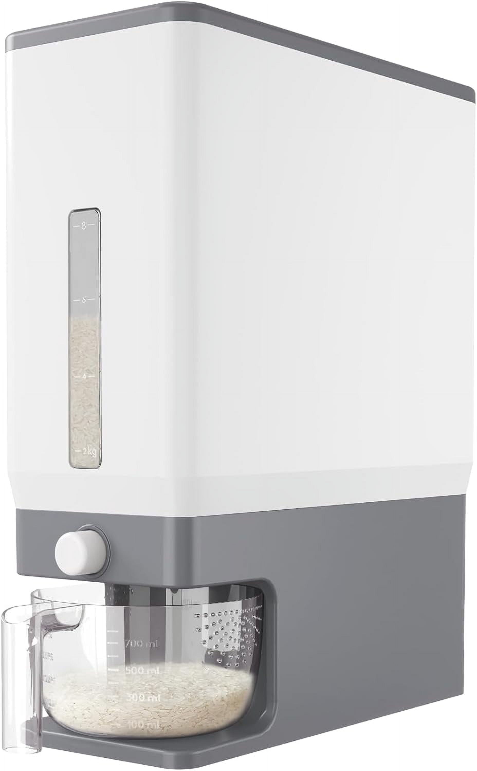 Rice Dispenser 25 Lbs(11.3kg), Rice Storage Container Sealed Moisture ...