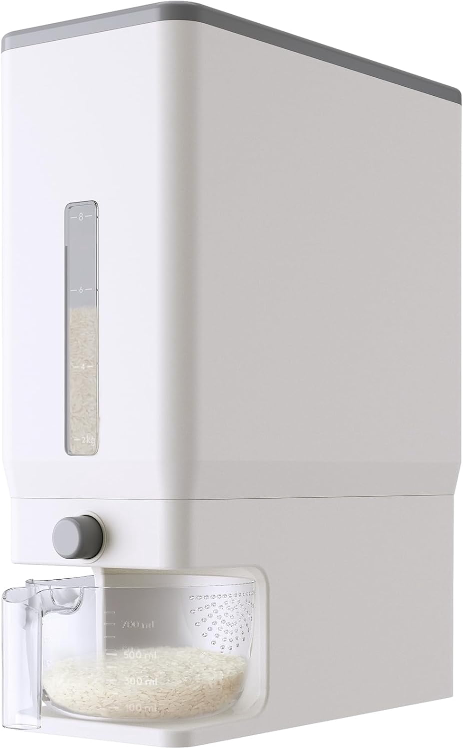 Rice dispenser 25 lbs (11.3kg), water storage container sealed humidity ...
