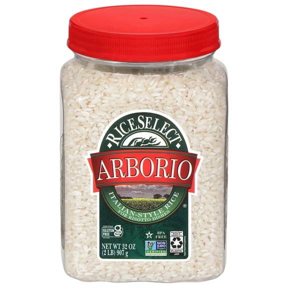 RiceSelect Arborio Rice, Italian-Style Rice for Risotto, 2 lb Jar (Pack of 2)