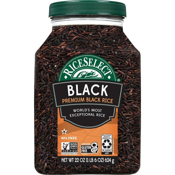 RiceSelect Gluten Free Black Rice, 22 oz Jar