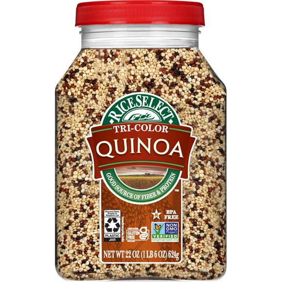 RiceSelect Gluten Free Tricolor Quinoa, 22 oz Jar