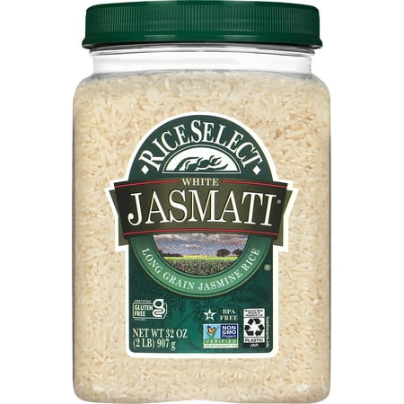 RiceSelect Jasmati Rice, American-Style Jasmine Rice, 2 lb Jar