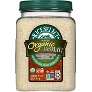 RiceSelect Organic Jasmati White Rice, American-Style Jasmine, 2 lb Jar