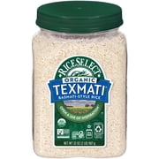 RiceSelect Organic Texmati White Rice, American-Style Basmati Rice, 2 lb Jar