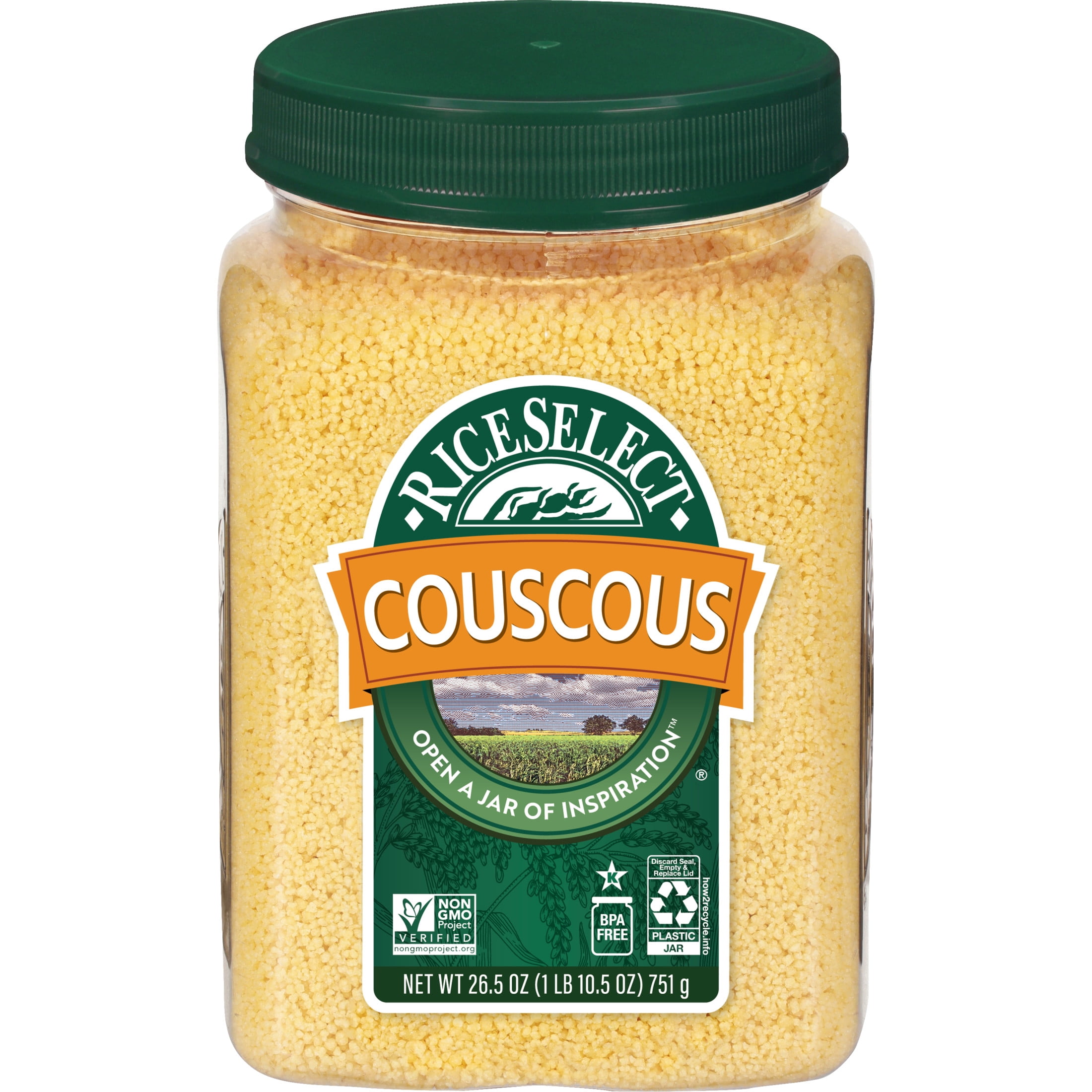 RiceSelect Original Couscous, Moroccan-Style Couscous, 26.5 oz Jar