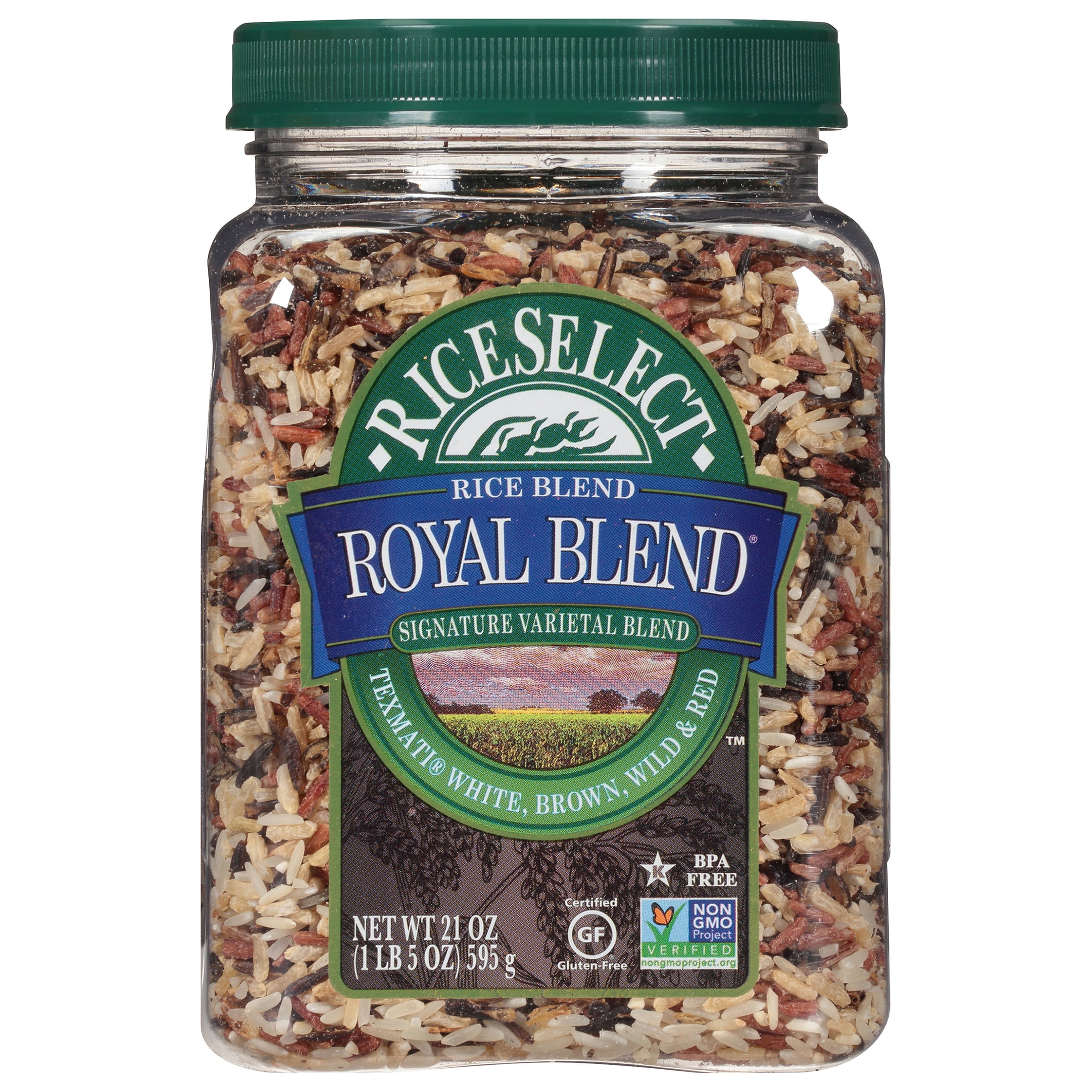 RiceSelect Royal Blend Rice, Texmati Rice Blend, 21 oz Jar