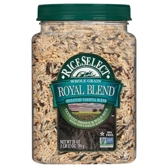 RiceSelect Royal Blend Whole Grain Rice, 28 oz Jar