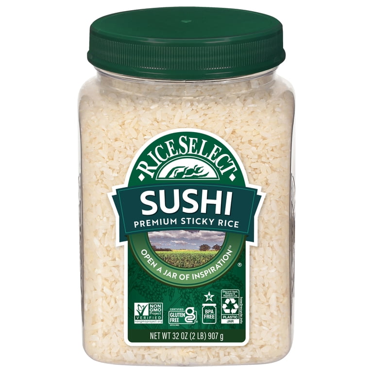 RiceSelect, Sushi Rice, Gluten-Free, Non-GMO, 32 oz Jar - Walmart.com