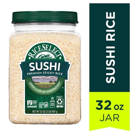 RiceSelect® Premium Sushi Rice, Gluten-Free, Non-GMO, 32 oz Jar