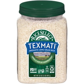 RiceSelect Texmati White Rice, Long Grain Basmati Rice, Gluten-Free, 2 lb Jar