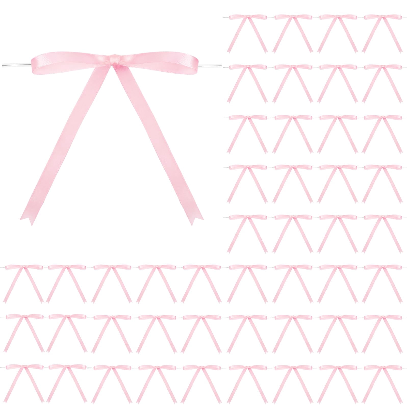 Bdf Button Ribbon Riceshoot 50 Pcs Stain BDF32 Ribbon Bows 5x7 Inch Twist Tie Bows for ...
