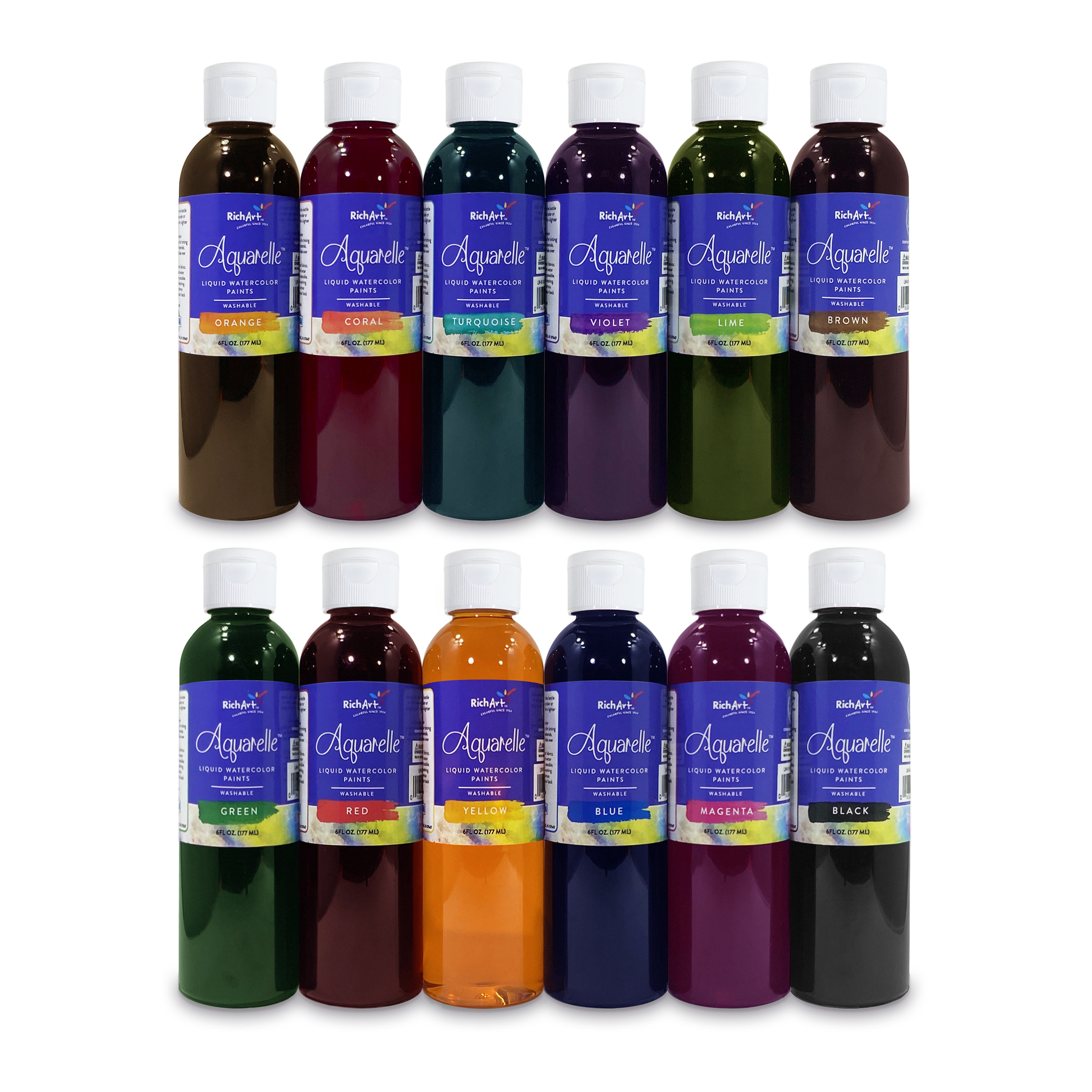 Rich Art Aquarelle Liquid Watercolor Paints Kid Safe NonToxic