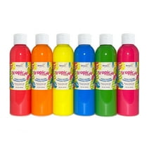 Rich Art Clean Colors Premium Washable Tropical Tempera Paint – Non-Toxic - Arts and Crafts - Made in The USA - 6 Fl Oz (6 Pack)