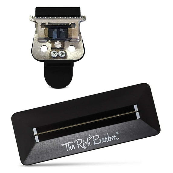 The Rich Barber® 10 Second Blade Setter & 1 Minute Blade Modifier Set | Zero Gap Tool & Trimmer Sharpener for Sharper Lines, Cleaner Fades & Precision Detail (GTX Deeptooth)