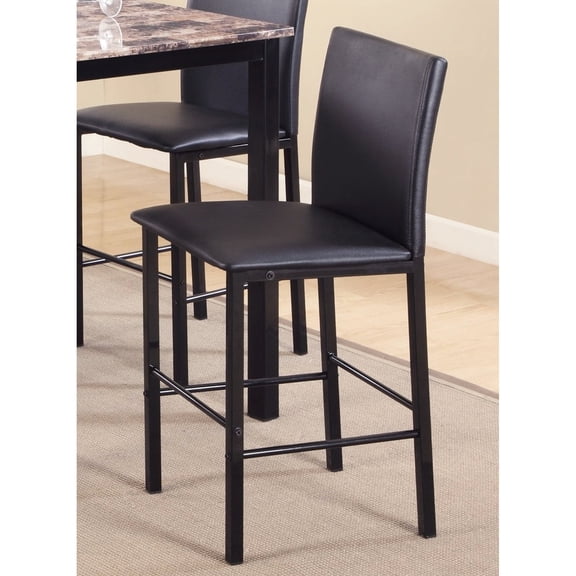 Rich Black Metal - Dining and Breakfast - Compact Areas - Comfortable Chair Set