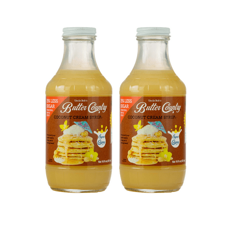 Butter Country Rich and Creamy Buttermilk Syrup | Coconut Cream Flavor | 16 fl oz / 2 Pack