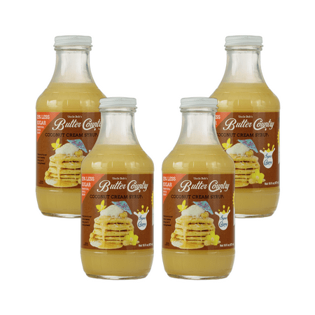 Butter Country Rich and Creamy Buttermilk Syrup | Coconut Cream Flavor | 16 fl oz/4 Pack