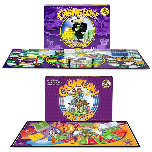 Rich Dad CASHFLOW How To Get Out Of The Rat Race Game, Adult & Kid Version