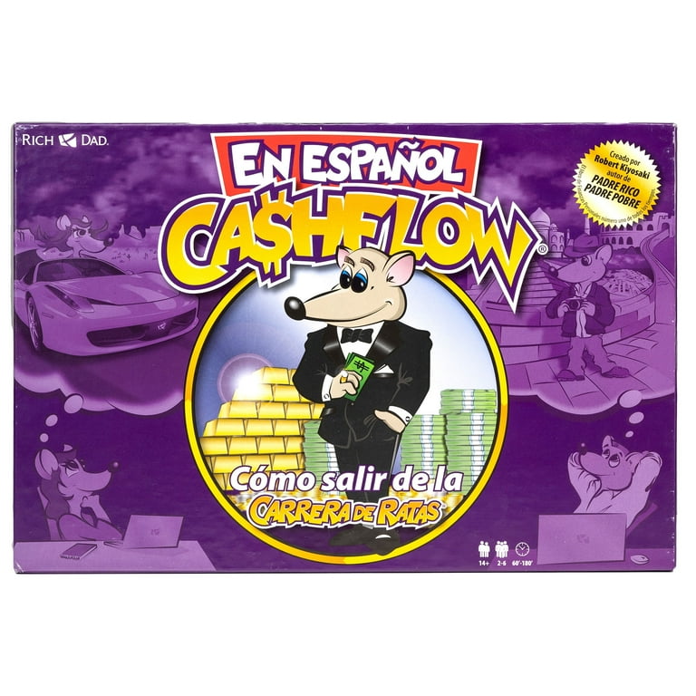 Rich Dad CASHFLOW Board Game, In Spanish, 6 Players, Learn Rich Dad CASHFLOW Board Game, In Spanish, 6 Players, Learn