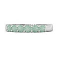 thumbnail image 1 of Rich Feel Eternity 0.12 Cts Emerald 925 Sterling Silver Stacking Women Valentines Day Gifts Ring, 1 of 3