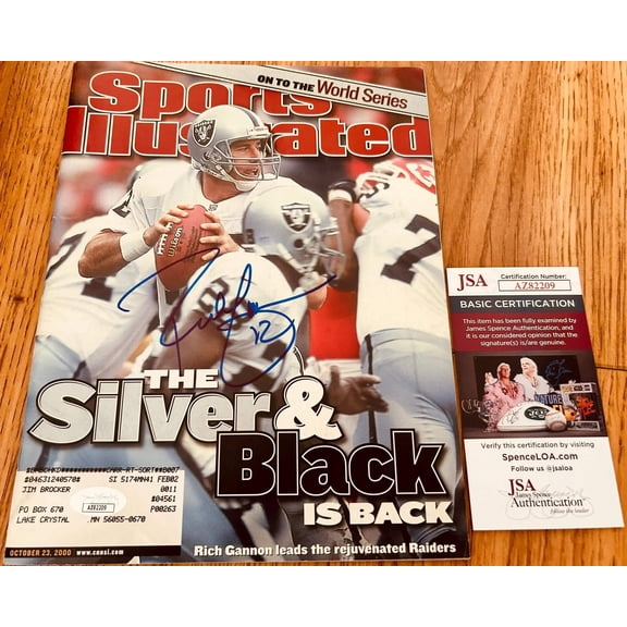 Rich Gannon autographed Oakland Raiders 2000 Sports Illustrated issue JSA