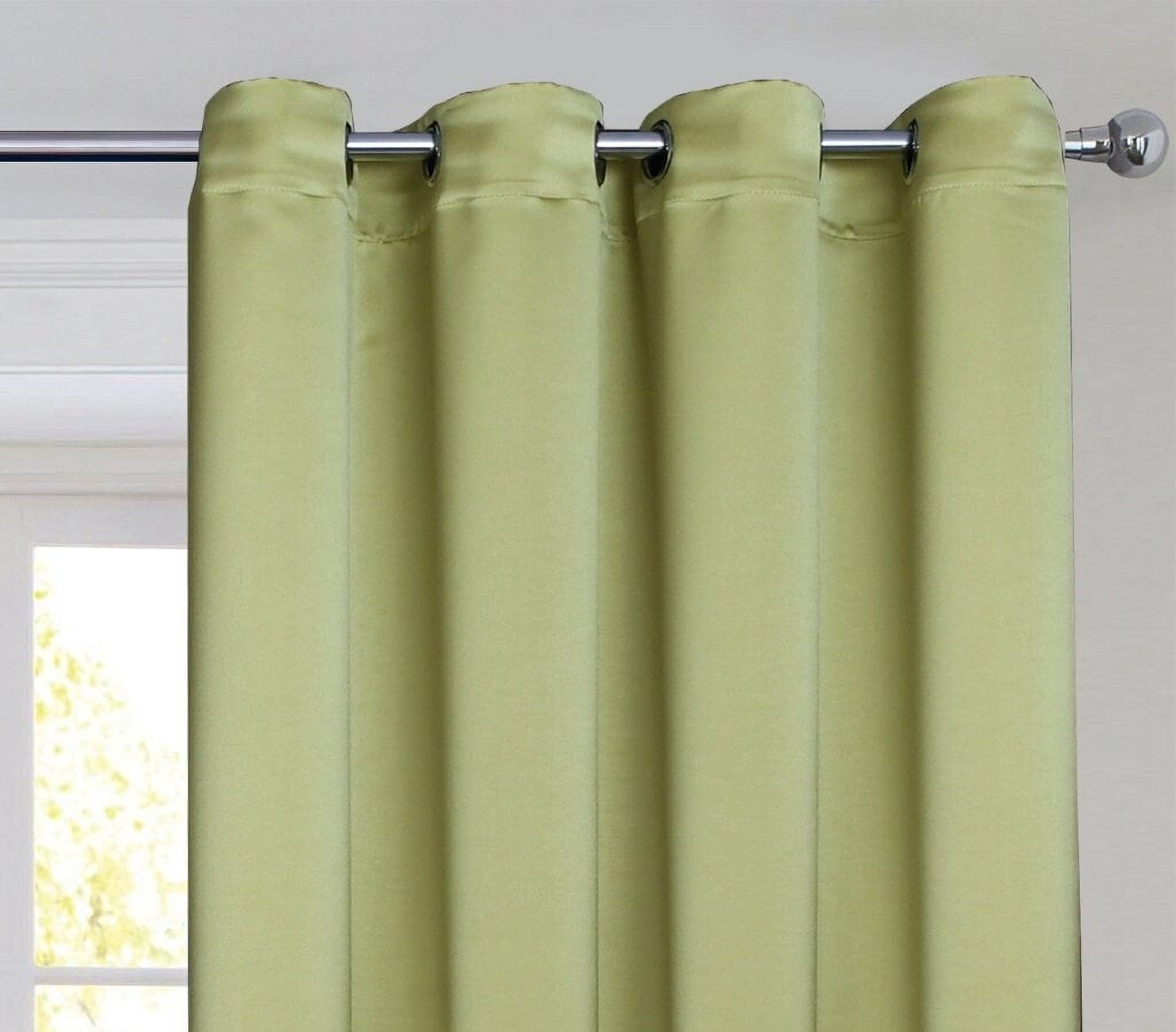 Rich Gecko CURTAIN DRAPERIES Thermal Faux Silk Room Darkening Grommet