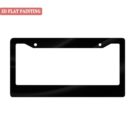 Rich Glossy Black License Plate Frame 1PC 6.3x12.2inch(16x31cm)