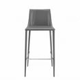 thumbnail image 1 of Rich Gray Faux Leather Bar Stool, 1 of 6