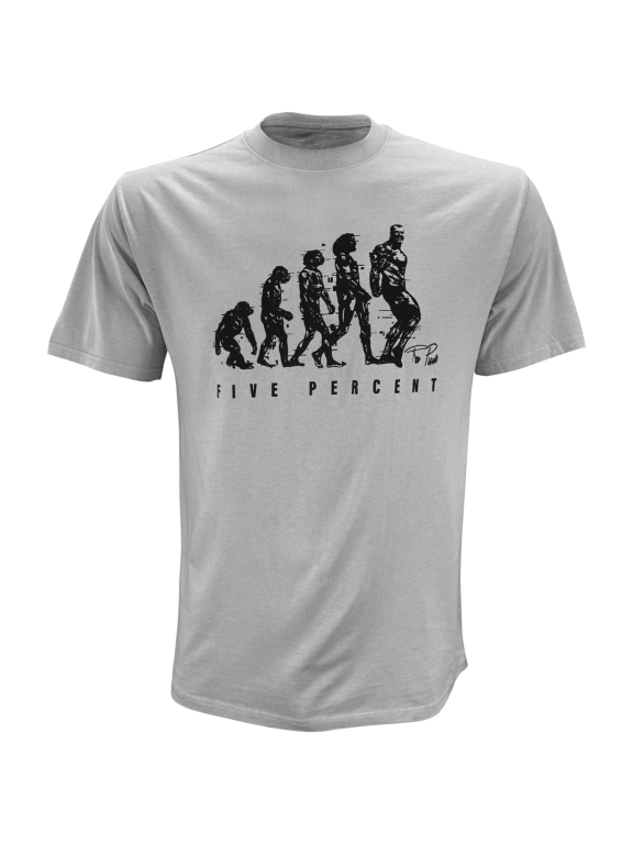 Rich Piana Evolution T-Shirt, Gray with Black Graphic