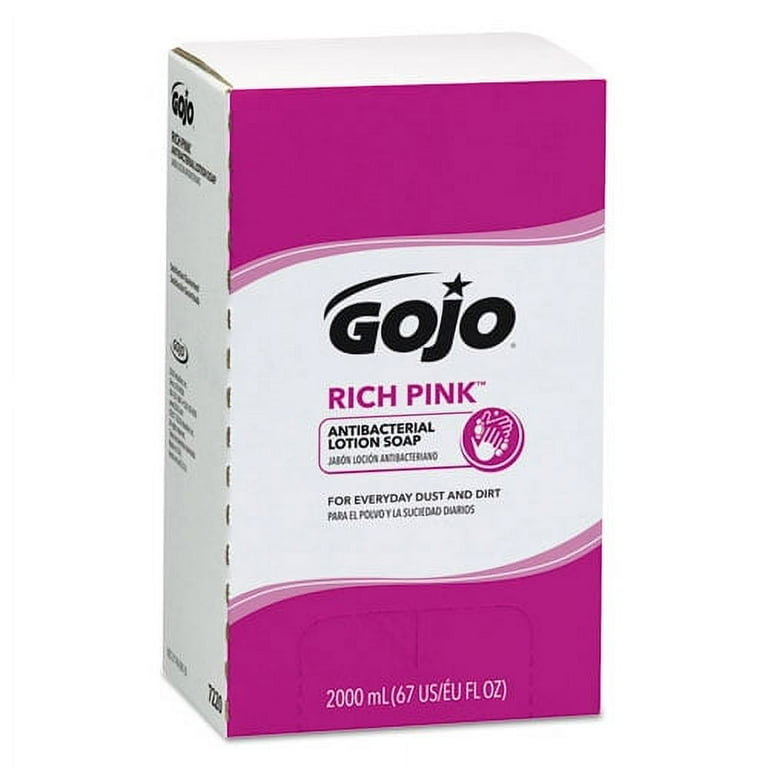 RICH PINK Antibacterial Lotion Soap Refill, Floral, 2,000 mL, 4/Carton RICH PINK Antibacterial Lotion Soap Refill, Floral, 2,000 mL, 4/Carton