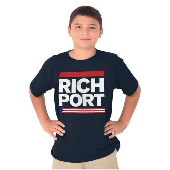 Rich Port Puerto Rican Flag PR Pride Crewneck T Shirts Boy Girl Teen Brisco Brands XS