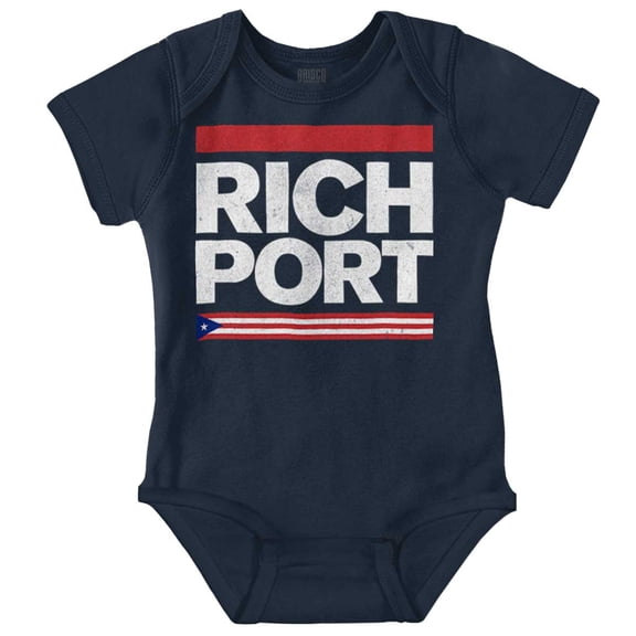 Rich Port Puerto Rican Flag PR Pride Romper Boys or Girls Infant Baby Brisco Brands 18M