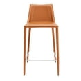 thumbnail image 1 of Rich Terra Cotta Faux Leather Counter Stool, 1 of 9