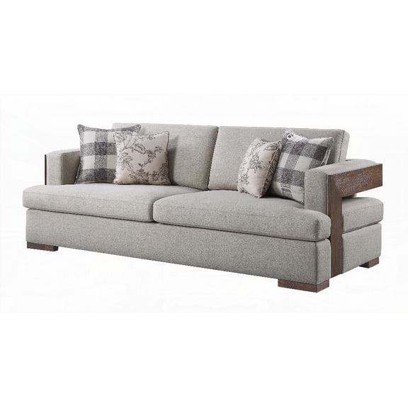 Rich Two-Tone Fabric Sofa with Exceptional Comfort & Support