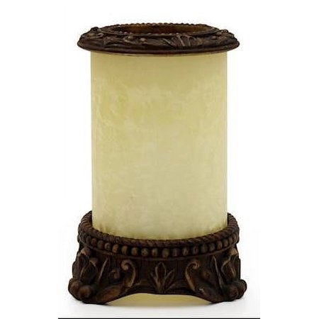 Rich Wood Textured Taupe Glass AromaLume Fragrance Generator by La Tee Da