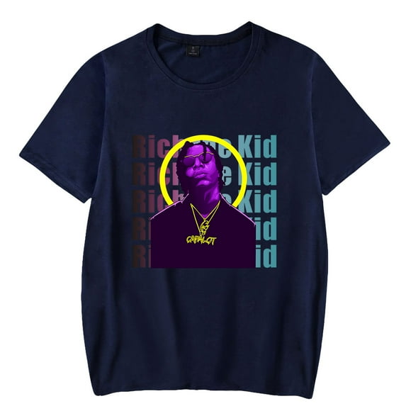 Rich the Kid Short Sleeve T-shirts Rapper Dimitri Leslie Roger Man Women Casual Streetwear
