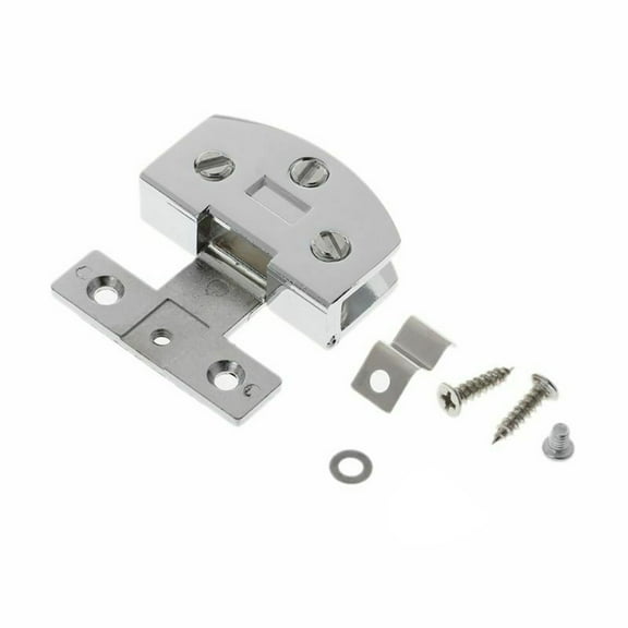 RichLink 1 Set Glass Door Hinge Cupboard Display Wine Hinges Furniture Hardware Hinge for 5-8Mm Glass Door Cabinet,Silver