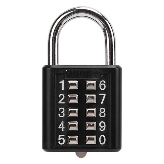 RichLink 10-Digit Password Combination Padlock Zinc Alloy for Smart Password Lock,Black