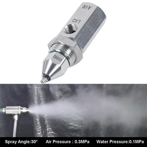 RichLink 1Pcs Mist Air Atomizing Spray Nozzle 30/60/80 injection Angle Ultrasonic Nozzle Air Atomizer Nozzle Dry Fog Dust Removal Nozzle,30 Angle