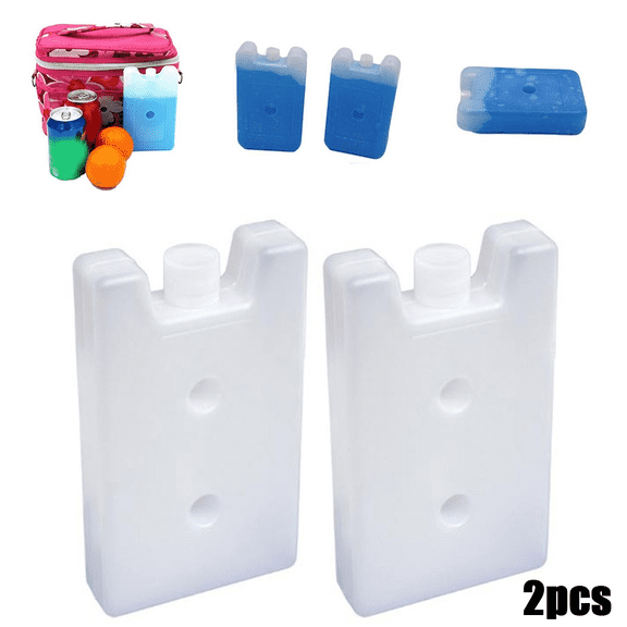 RichLink 2 Pcs Empty Ice Pack 400ml, Quick Freeze Space Saving Reusable Ice Packs for Lunch Boxes or Coolers